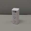 USB Multi Plug Outlet Extender - YISHU Surge Protector with Rotating Plug, 6 AC Plug Extender with 3 USB Ports, 3-Sided Swivel Power Strip Best Ideal Stocking Stuffers for Adults (White)