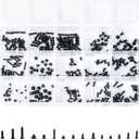 QTEATAK 300Pcs Black Laptop Notebook Computer Replacement Screws Kit for Lenovo Toshiba Gateway Samsung HP IBM Dell Sony Acer Asus SSD Hard Disk SATA