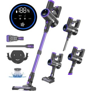 Cordless Vacuum Cleaner for Home, 250W 20KPA Stick Vacuum with 40Min Runtime Detachable Battery 6 in 1 Lightweight Cordless Vacuum Cleaner with LED Display for Hardwood Floors Carpet Pet Hair Car Cordless Vacuum Cleaner for Home, 250W 20KPA Stick Vacuum with 40Min Runtime Detachable Battery 6 in 1 Lightweight Cordless Vacuum Cleaner with LED Display for Hardwood Floors Carpet Pet Hair Car