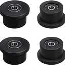 Qty.4 Machined Wheels/Rollers Compatible Total Gym Replacement, Fits Models 1000,1100,1400,1500,1600,1700,1800,1900,Achiever,Force,Gold,Max,Platinum,Platinum Plus,Pro,Supra,Supreme,Ultima,Ultra,XLI