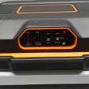Electric Car cooler and Warmer, 26 Quart Capacity, Thermoelectric Iceless Cooler for Travel, Camping, Vehicles, Truck, Home - 12V/24V DC and 120V AC (Black & Orange)