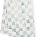 MACKENZIE-CHILDS Set of 1 Cotton Dish Towel, Decorative Kitchen Towel, Gray-and-White Sterling Check
