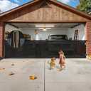 Retractable Baby Gates Extra Wide 200 Inch, 42 Inch Tall Mesh Dog Gate with Reinforcement Rods, Hardware Mounted Safety Gate for Large Openings, Stairs, Garage, Deck, Driveway, Indoor Outdoor, Black