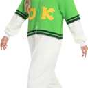 NAITOKE Animal Onesie Adults Halloween Costumes Cosplay Pajamas (X-Small, Green White)
