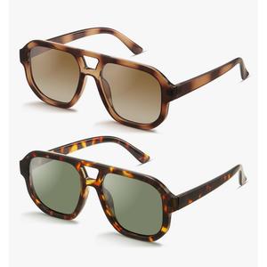 livho Trendy Polarized Square Aviator Sunglasses Women Men Square Eyewear Frame, Retro Sun Glasses for Women Men 2025 Shades