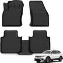KUST All Weather Floor Mats for 2018-2024 Volkswagen Tiguan, Custom Fit Floor Liners for VW Tiguan Accessories 1st & 2nd Row High Edge Non-Slip