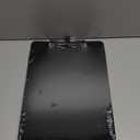 2 Pack Black Clipboard with Pen Holder, 8.5 x 11 Plastic Clip Boards with Black Low Profile Clip, Letter Size for Classroom, Teacher, Students, School, Office Supply