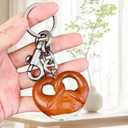 Bag Charm Cute Pretzel Keychain Purse Charms for Women,Bag Charms for Handbags Fashion Keychain Gift