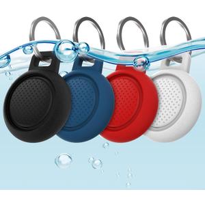Waterproof Airtag Keychain Holder [4 Pack], Airtag Holder for Key, Backpack, Luggage, 4 Colors (01-Black/Blue/Red/White)