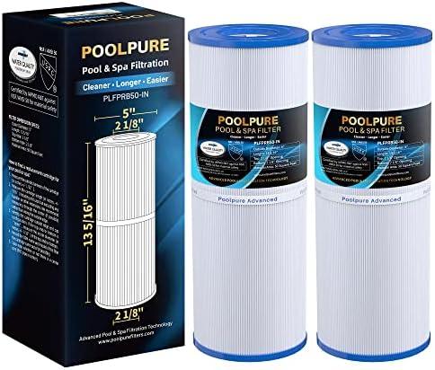 POOLPURE PLFPRB50-IN Spa Filter Replaces Pleatco PRB50-IN, PRB50IN, Unicel C-4950, Filbur FC-2390, Jacuzzi J210/J220/J235/J245/J275, Guardian 413-212-02, 373045, 5X13 Drop in Hot Tub Filter, 2 Pack