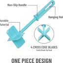 Mind Reader Meat Chopper Spatula, Heat Resistant Kitchen Tool for Mixing, Cutting, Mashing, Dicing Ground Beef, Avocado, Pack of 2, Nylon, Light Blue