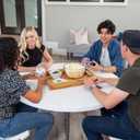 LIFETIME Light Commercial Fold-in-Half Round Table, 4-Foot