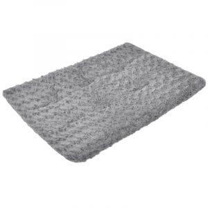 Pet Dog Cat Bed Plush Velvet Grey, Size: 36x32"