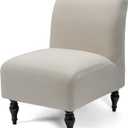 Liykimt Armless Accent Chair Cover Slipcover,Slipper Chair Stretch Spandex Removable for Armless Chair Furniture Protector for Living Dining Room Hotel (Beige, 1)
