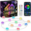 56FT RGB Eaves Light, 38 LED Smart Outdoor Lights with DIY Scene Modes, IP67 Waterproof for House Party & Garden Decor
