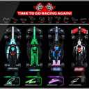 Wall Display Board for 10 Racing Car Models | Compatible with Lego F1 Speed Champions Set 66802 | Showcase 7724277251 Cars as Wall Art | Premium Black Mount for Collectors (Board Only), 12 Inches X 24 Inches X 0.5 Inches