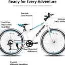 JOYSTAR Lubbock 24" Kids Mountain Bike Boys Ages 8-12 White