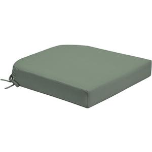 Arden Foam Outdoor Round Back Seat Cushion, 20 x 19, Made with ProFoam, Rain-Proof, Fade Resistant, Sage Green Texture, 2 Pack 