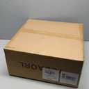 Wood Caged Ceiling Fans with Lights and Remote,Farmhouse Flush Mount Ceiling Fan with Light, Rustic Ceiling Fans Low Profile Bladeless Wooden Fandelier for Bedroom,Dining Room,Kitchen(Natural) (Gold)