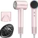 Hair Dryer Blow Dryer with Magnetic Diffuser & Nozzle, 110000 RPM Brushless Motor Ionic Hairdryer for Fast Drying & Frizz Control, Lightweight Low Noise Blowdryer for Home Travel Salon, All Hair Types