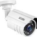ZOSI 1080P 2.0MP HD 1920TVL Hybrid 4-in-1 TVI/CVI/AHD/960H CVBS CCTV Security Camera Indoor Outdoor, 80ft Night Vision,Aluminum Metal Cam, For 960H,720P,1080P,5MP,4K analog Surveillance DVR (White)