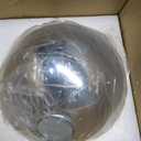 Gradient Silver Glass Globe Pendant Light,Spherical Glass Hanging Light Fixtures Island Ceiling Lamp (7.8'')