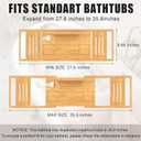 Bathtub Tray Caddy,Premium Bamboo Expandable Bath Tub Trays Table, Foldable Bathroom Accessories,Great House Warming, Anniversary and Birthday Gifts,Natural
