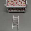 Z MAYABBO Wooden Dollhouse Furniture of Baby bunk Bed with Ladder for Miniature Dollhouse Accessories - 1/12 Scale