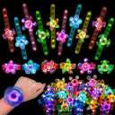 24PCS Light Up Fidget Spinner Bracelets Glow Valentine Party Favors Bulk for Kids 4-8 8-12 Goodie Treat Bag Stuffers Classroom Treasure Box Toys Carnival Prizes Pinata Filler Birthday Return Gifts