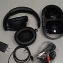 Wireless Headphones for TV, TV Headphones Wireless for Seniors with Transmitter Charging Base, Perfect Audio Sync, Ideal Gift for The Mom, Seniors, Parents (Black)