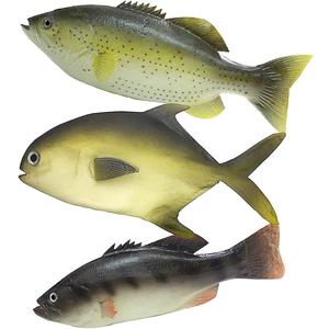 3 Pcs Lifelike Fake Fish Set, Realistic Artificial Sea Fish Model for Aquarium Display, Restaurant Showcase Ornaments, Stage Drama & Photography Props