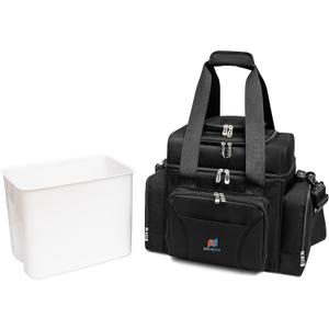 Extra Large Cooler Bag (15x12.5x9 in) with Leakproof Hard Liner. Two Insulated Compartment, Heavy Duty Fabric, Thick Insulation, Reinforced Stiches, Multiple Pockets, Durable Zipper.