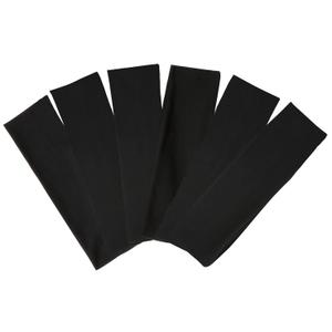 TERSE Black Headbands for Women's Short Hair - Non Slip Elastic Sweat Hairbands, Soft Fabric Hair Wraps for Workout, Yoga, Running, Sports, and Girls, 4 Pack