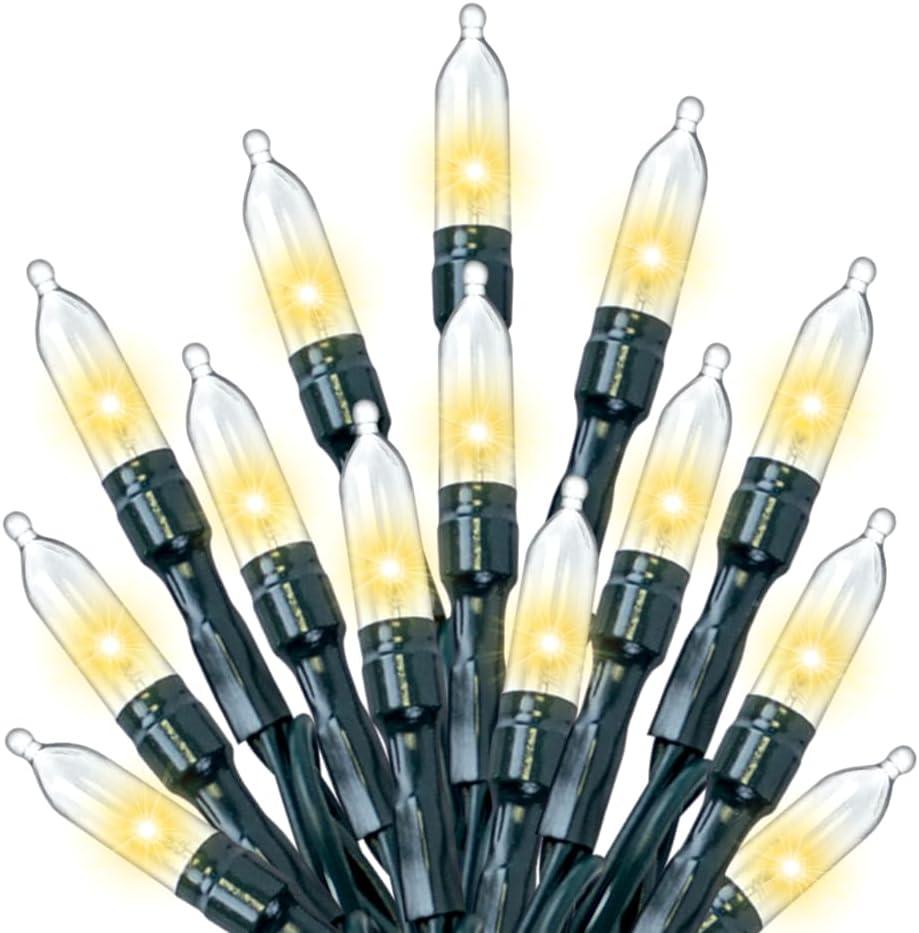 500 LED Christmas Lights Outdoor,170FT Warm White Plug in String Lights Indoor,Green Wire 29V Low Voltage Christmas Tree Lights for Garden,Yard, Fence, Party Home Decor