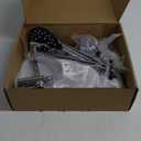 Veken Wide Rain Shower Head with Handheld, High Pressure Rainfall Showerhead Combo with Arm for Bathroom Accessories, Home Decor, Detachable Dual Shower with Multi Modes Handheld Spray, Silver Chrome (Standard Flow(2.5GPM))