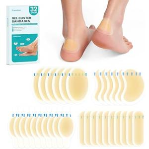 Hydrocolloid Gel Blister Bandages Pads - (Variety Pack) Promifun 16ct Waterproof Adhesive Blisters Bandages - Blister Pads for Heel, Foot, Toe, Feet - Gel Blister Chshions for Prevention & Recovery