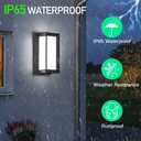 Sytmhoe Outdoor Wall Light Dusk to Dawn,Modern Exterior Wall Sconce LED,6000k Black Exterior Wall Fixtures,Ouside Light for House Garage Walkway Backyard Garden