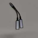 USB C Splitter, ZOOAUX Dual USB C Headphone and Charger Adapter,2-in-1 Type C Audio Dongle Cable with PD 60W Fast Charging Support Call Music for iPhone 17 16 15, Pixel 4 3, Galaxy S25 S21, Xperia