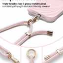 ORNARTO Adjustable Phone Lanyard Crossbody & Wrist Strap, Durable & Skin-Friendly, Universal Fit for All Phones, Pink