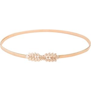 GRACE KARIN Women Skinny Metal Cinch Belt Gold Waistband Elastic Waist Belt CL633 (X-Large)