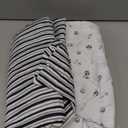 American Baby Company 2 Pack 100% Natural Cotton Fitted Crib Sheets 52" x 28" - Soft, Breathable, Hypoallergenic & Gentle Toddler Bed Sheets, Navy/Grey Sports Stripes, Neutral for Boys & Girls