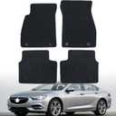 GXARTS 4PCS Car Floor Mats Carpet Floor Liners Compatible with Buick Regal 2011 2012 2013 2014 2015 2016 2017,Velour Interior Accessories Full Set for All Weather Protection (Black)