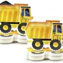 50 Pcs Construction Birthday Party Supplies Paper Plates Truck Theme Disposable Dessert Cake Dinner Plates Car Party Tableware Dinnerware for Kids Boys Birthday Decorations Favors