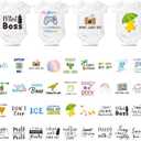 Teling 36 Pcs Iron on Decals Baby Shower Games Iron on Transfers Stickers Patches Baby Bodysuit Making Bibs Decorating Kit Patch Maker for Gender Reveal T Shirt(Funny)