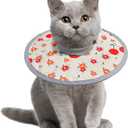 LOS ANDES Cat Recovery Collar for Necks, Alternative to Cones, Lightweight Post-Op Kitten and Puppy Protection (M(for Neck 8.7-11.8inch), Cherry)