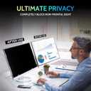 Peslv [2-Pack] 27 Inch Privacy Screen for Computer Monitor 16:9 Aspect Ratio, Eye Protection Anti Blue Light Glare Shield, 27inch Removable Black Blackout Anti Spy Desktop Security Private Filter