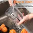 Hand Juicer, 6 in 1 Multifunctional Cup, Lemon Squeezer, Citrus Juicer With 600ML20 OunceCapacity Measuring Cup, Zucchini Spiralizer Noodle Maker,For Lemon,Orange,Zucchini (White) (4 Blade, Black)