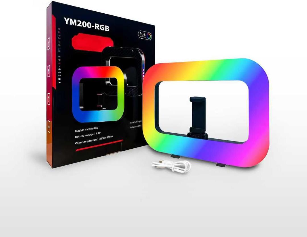 Handheld RGB Ring Light  3 Color Temperatures & Full Color Modes, Rechargeable Fill Light for Phone Camera, YouTube TikTok Video, Makeup