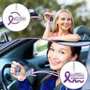 2 x Remuuly 50 Pcs Domestic Violence Awareness Month Acrylic Keychain Domestic Violence Awareness Month Festival Party Decor for Women Men