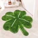 Hexagram St Patricks Day Bathroom Rug, Four Leaf Clover St Patricks Day Bath Mat for Bathroom, Farmhouse Small St Patricks Day Rug Bathroom Decorations, St Patricks Day Decor Non Slip 20x24 Inches